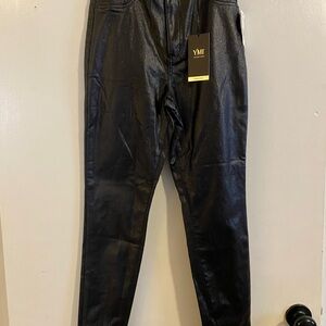 YMI Women’s Metallic Black Skinny Jeans